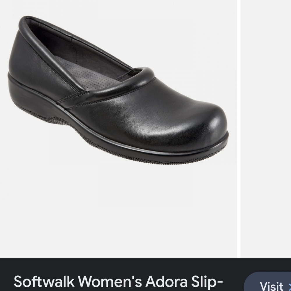 Softwalk Adora Black Cushioned Cloud Support Slip On Shoe Sz 5.5 VGUC